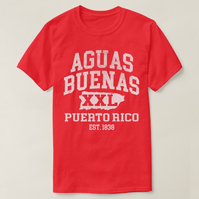 Camiseta Aguas Buenas Puerto Rico XXL Diseño atlético 1 (Diseño del anverso)