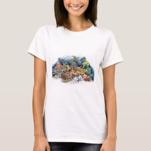 Camiseta Aguas coralinas con los pescados tropicales