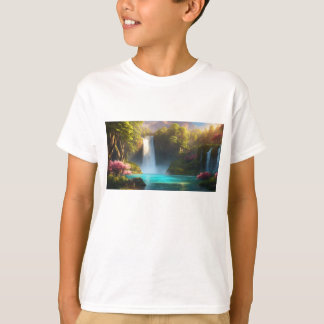 Camiseta Aguas tranquilas: Familia Geese cerca de las catar