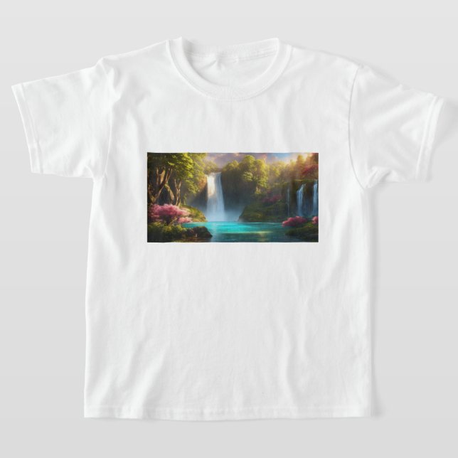 Camiseta Aguas tranquilas: Familia Geese cerca de las catar (Distribución)