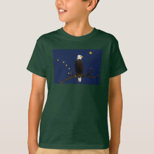 Camiseta Águila Alaska Y Bandera