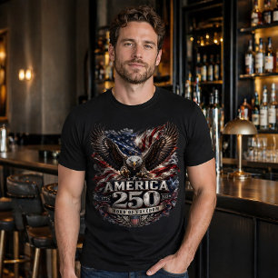 Camiseta Águila Americana 4 de Julio 250 Años de Libertad