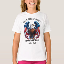 Camiseta Águila americana con alas de la bandera 1776-2026