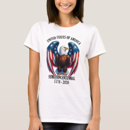 Camiseta Águila americana con alas de la bandera 1776-2026