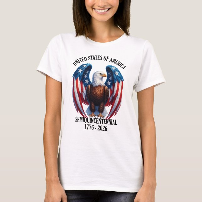 Camiseta Águila americana con alas de la bandera 1776-2026 (Anverso)