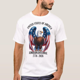 Camiseta Águila americana con alas de la bandera 1776-2026