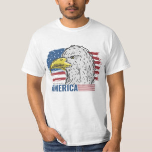 Camiseta Águila americana con bandera
