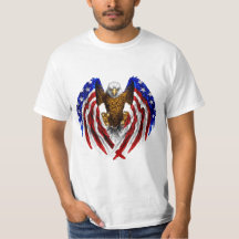 Águila Americana con bandera de los Estados Unidos