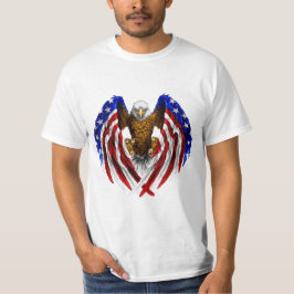 Camiseta Águila Americana con bandera de los Estados Unidos