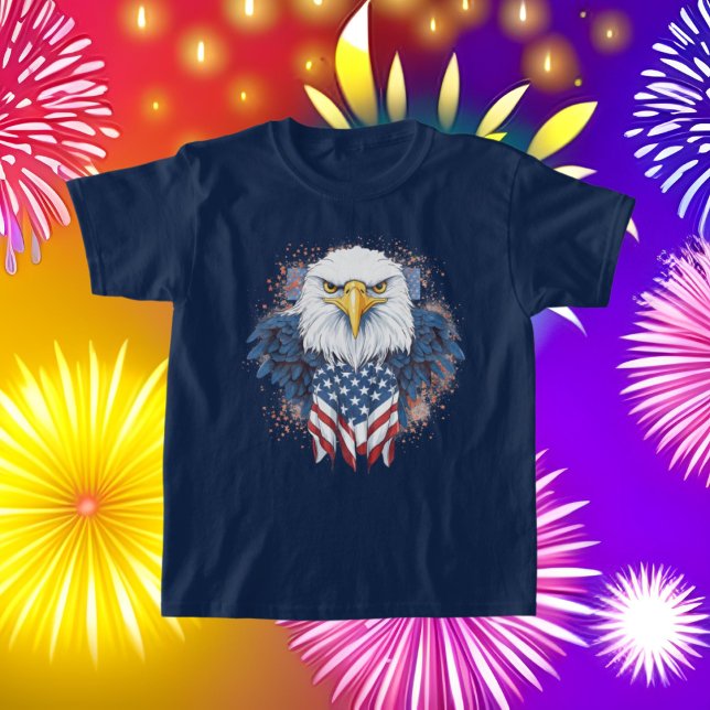 Camiseta águila americana fresca Niños patrióticos (Subido por el creador)