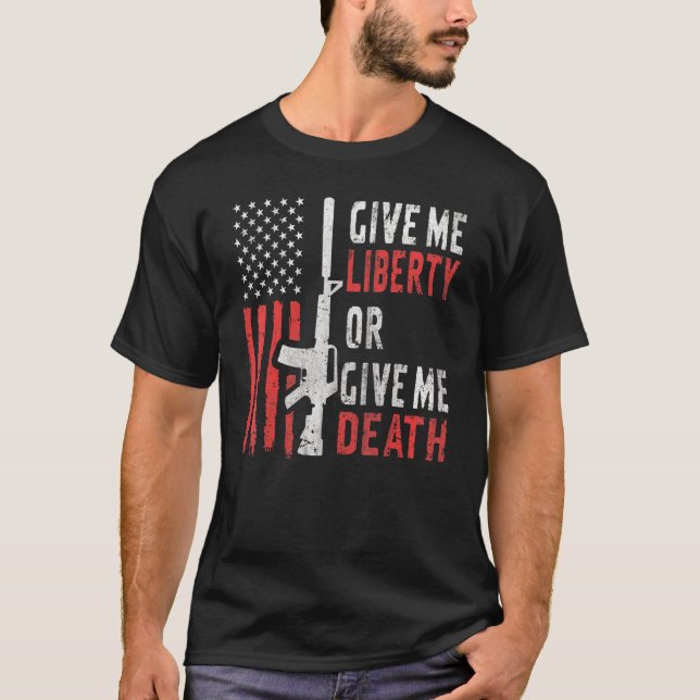 Camiseta Águila Americana Me Da Libertad O Me Da Muerte 4t (Anverso)