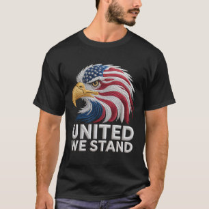 Camiseta Águila Americana Patriótica Estilo Bordado Patriot