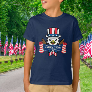 Camiseta Águila Americana Patriótica Feliz 250 Aniversario