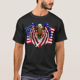 Camiseta Águila americana sobre la bandera americana