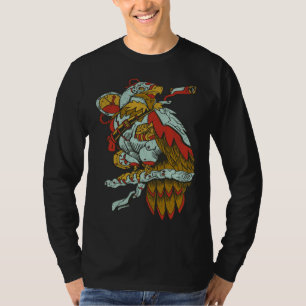Camiseta Águila americana steampunk lectura de fantasía par