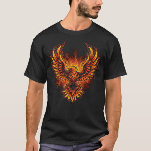 Camiseta Águila Ardiente Extendiendo Alas Moto Patriota Aud