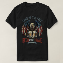 Camiseta Águila bandera de EE. UU.: Cerveza del valiente pa