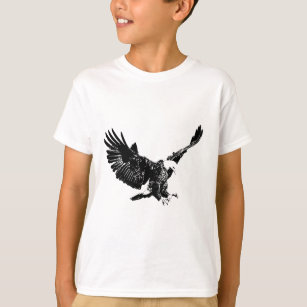 Camiseta Águila blanca y negra