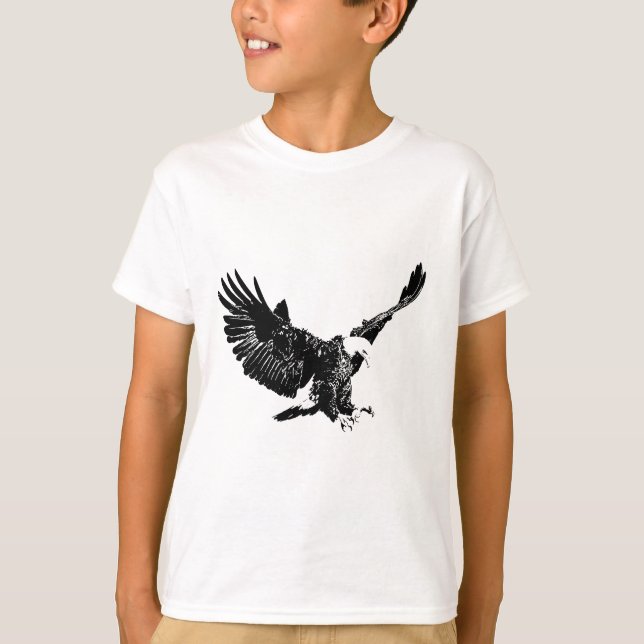 Camiseta Águila blanca y negra (Anverso)