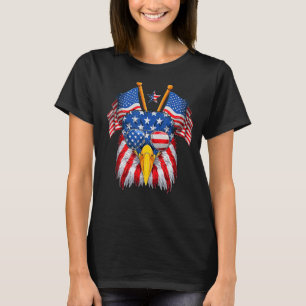 Camiseta Águila Calva 4 De Julio Bandera Estadounidense Lib