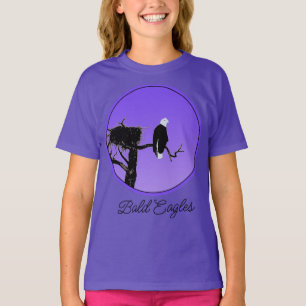 Camiseta Águila calva al atardecer - Original Arte de Vida 