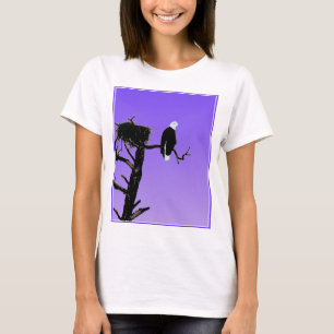 Camiseta Águila calva al atardecer - Original Arte de Vida