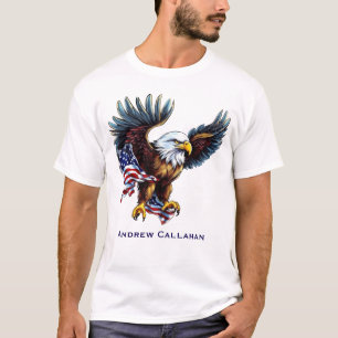 Camiseta Águila Calva Americana Bandera Patriótica USA 4 de
