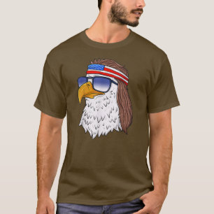 Camiseta Águila Calva Americana Mullet 4 De Julio Divertido