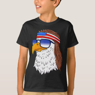 Camiseta Águila calva americana Mullet 4 de julio divertido