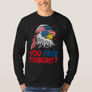 Camiseta Águila calva bandera americana eres libre esta noc