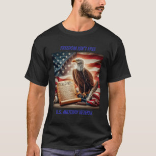 Camiseta Águila calva, bandera de los Estados Unidos y Cons