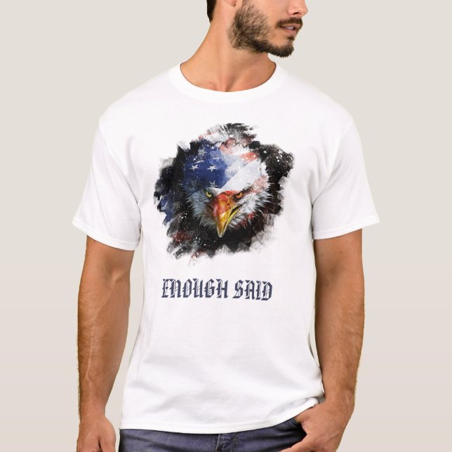 Camiseta *~* Águila calva - Bandera estadounidense Azul Bla (Anverso)