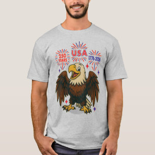 Camiseta Águila calva con fuegos artificiales - Estados Uni