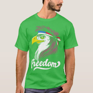 Camiseta Águila calva con Mullet Funny America Freedom 4o