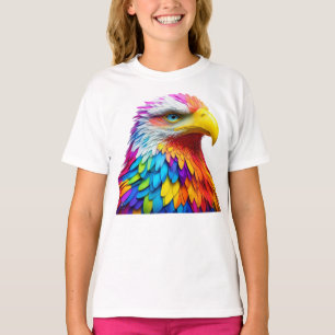 Camiseta Águila calva de color arcoiris 65456