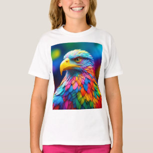 Camiseta Águila calva de color arcoiris 65456