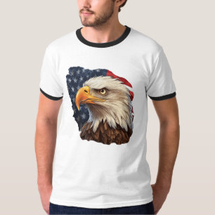 Camiseta Águila calva de la bandera estadounidense