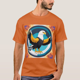 Camiseta Águila Calva Dinámica en Ilustración Artística