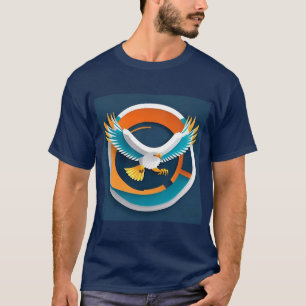 Camiseta Águila Calva Dinámica en Ilustración Artística