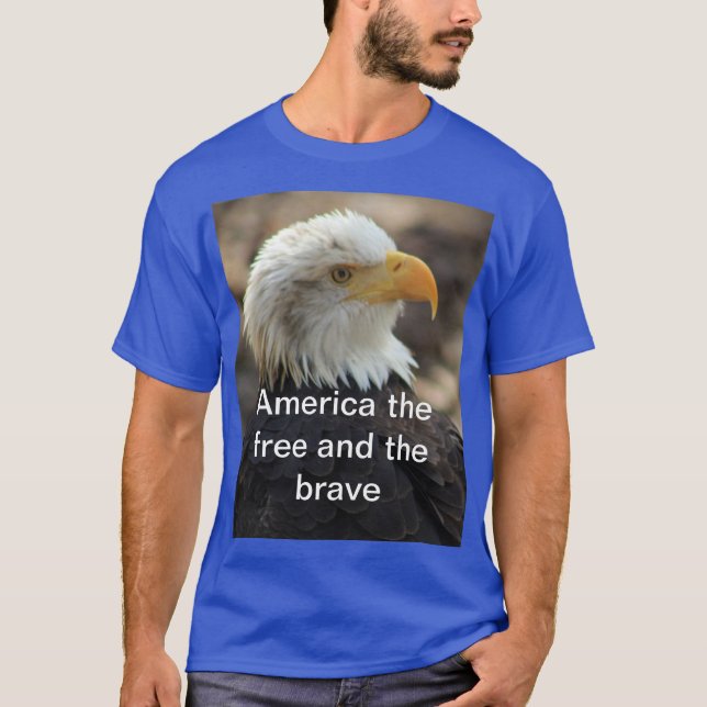 Camiseta Águila Calva  EL LIBRE Y EL VALIENTE (Anverso)