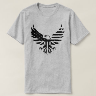 Camiseta Águila calva en blanco y negro