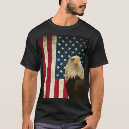 Camiseta Águila calva estadounidense retro Unisex Bandera d