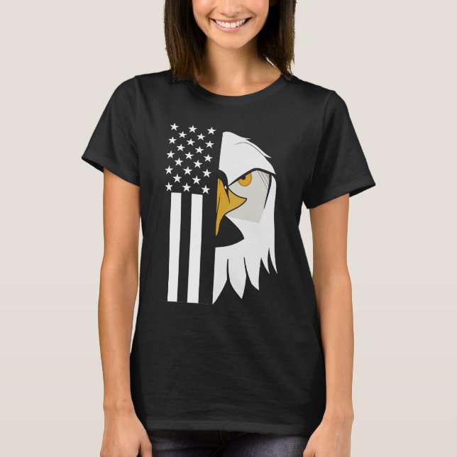 Camiseta Águila calva I Bandera Americana I Libertad Patrió (Anverso)