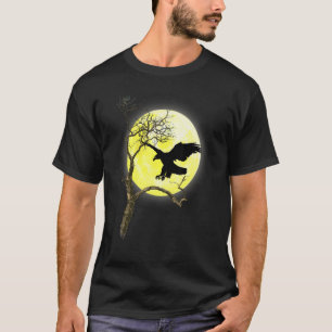 Camiseta Águila calva Luz de la luna llena Naturaleza Pájar
