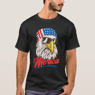 Camiseta Águila calva Merica 80s Águila Mullet Estados Unid
