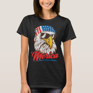 Camiseta Águila calva Merica peinado ochentero Águila Améri