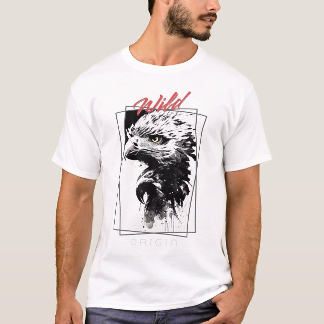 Camiseta Águila calva Naturaleza salvaje Espíritu libre Art (Anverso)