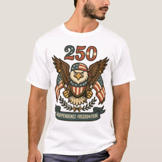 Camiseta Águila calva patriótica América 250