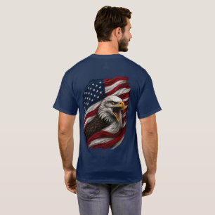 Camiseta Águila Calva Patriótica Bandera Americana