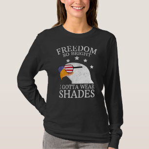 Camiseta Águila Calva Patriótica Con Sombros De Libertad So